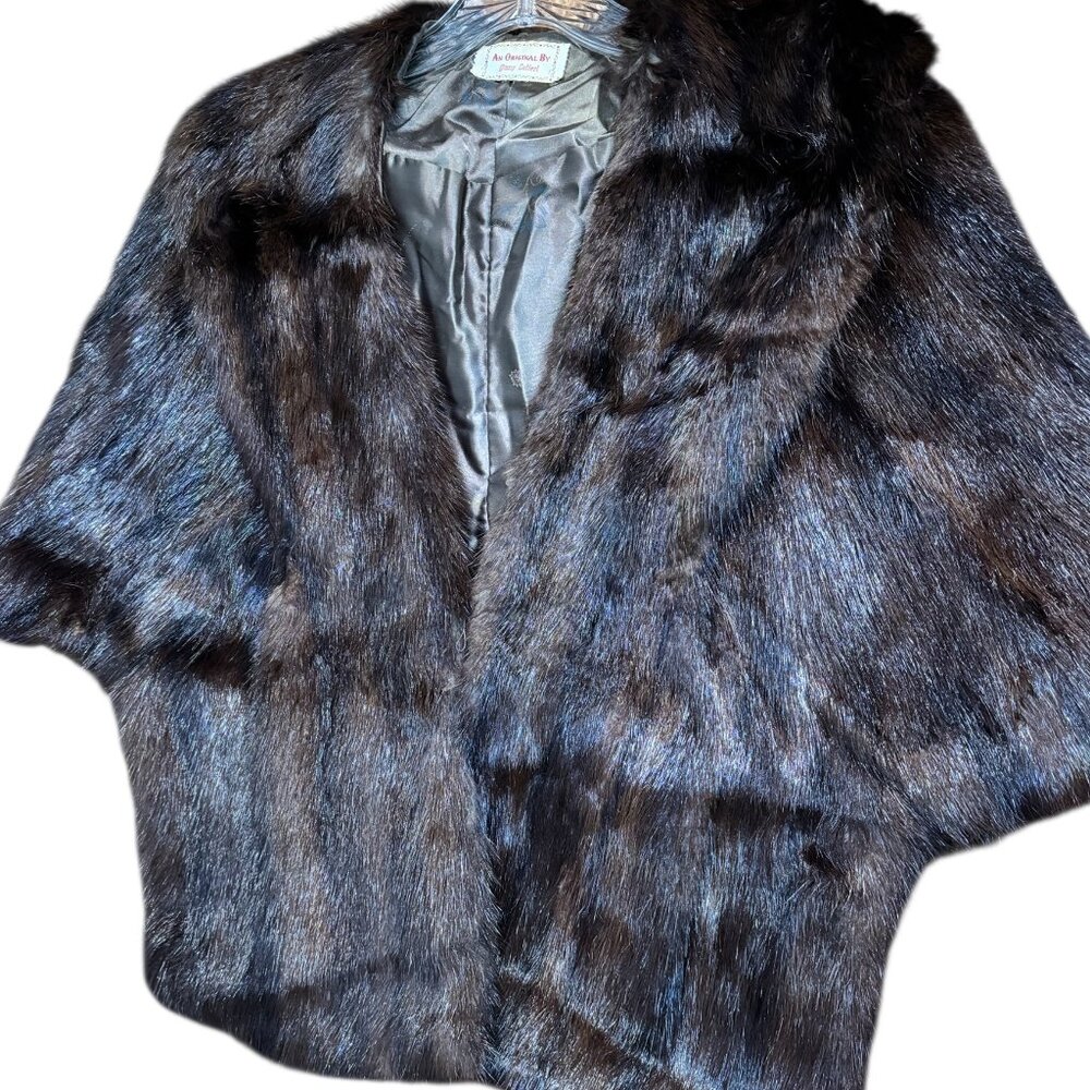 Vintage Natural Mink Fur Shawl or Bolero